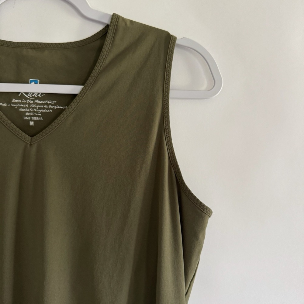 Kuhl Vantage Athletic Dress Womens Med Olive Green Active Outdoor Tank Stretch - Picture 2 of 15